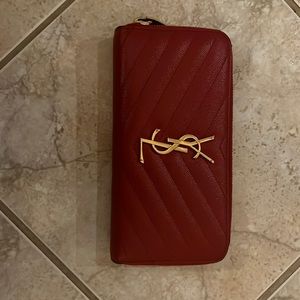 Red YSL long zippy